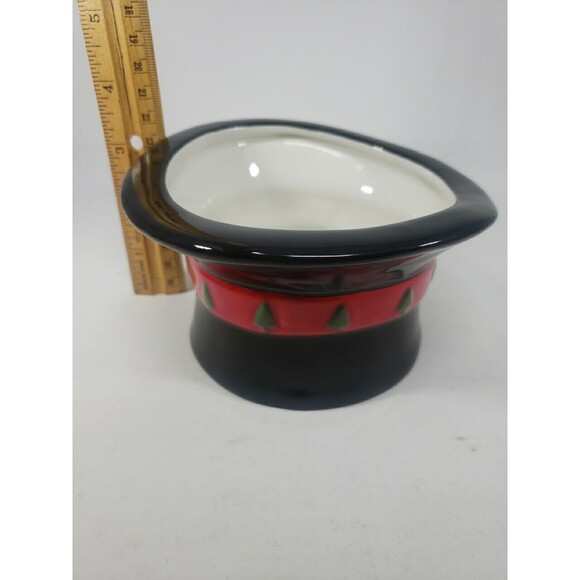 Harry and David Top Hat Candy Dish Bowl 2007 Trinket Christmas Frosty Snowman - Picture 10 of 13